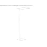 LED floor lamp in extruded aluminum Pulkkila