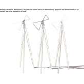 Floor lamp made of oak wood and aluminum Albig