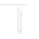 Lampa podłogowa pozłacana z lnianymi abażurami Kardinya