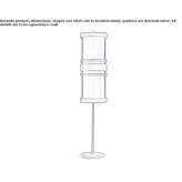 Metalowa lampa podłogowa LED Cabot