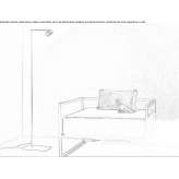 Aluminum LED floor lamp Bukor