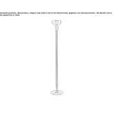 Metalowa lampa podłogowa ze ściemniaczem Cairate