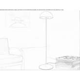 Steel LED floor lamp Bernburg