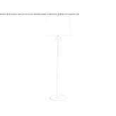 Lampa podłogowa w kolorze białym z lnianym kloszem Belves