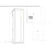 LED floor lamp made of glass and steel Buia