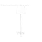 Lampa podłogowa z postarzanego żelaza z naturalnym papierowym kloszem Helper
