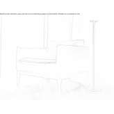 Aluminum LED floor lamp, wireless Sabancuy