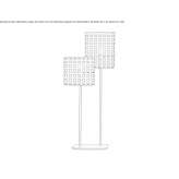 LED floor lamp made of tanned leather Berrigan