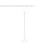 Floor lamp in metal and opal glass with a dimmer Wabasha