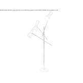 Brass floor lamp with a swing arm Ludza