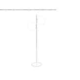 Lampa podłogowa z opalowego szkła i metalu ze ściemniaczem Hilton