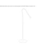 Skórzana lampa podłogowa LED z wahadłowym ramieniem Pochuta