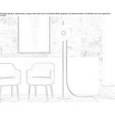 LED floor lamp made of satin glass Coiros