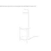 Terracotta floor lamp with shelf Vilarnaz