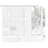 Steel LED floor lamp with dimmer Oyskhara