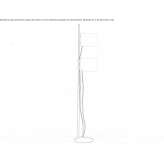 Height-adjustable floor lamp, made of fabric and steel Cedeira