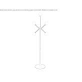 Lampa podłogowa ze szkła borokrzemowego i metalu Gurdon