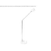 Regulowana mosiężna lampa podłogowa Pinseque
