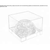 Square crystal coffee table with light Crezancy