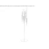 Metal floor lamp with crystals Penuela