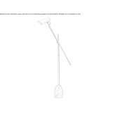 Brass floor lamp with a swing arm Bryant