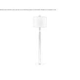 Metal floor lamp with crystals Wulguru