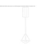 LED floor lamp made of PVC Pinseque