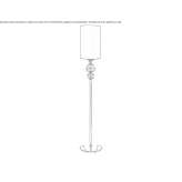 Metalowa lampa podłogowa LED w klasycznym stylu Passau