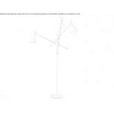 Brass and aluminum floor lamp Derby