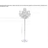 Bulb, metal floor lamp with crystals Kossa