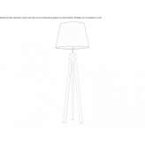 Bukowa lampa podłogowa Vinkt