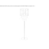 Metal floor lamp and glass shade Chumuch