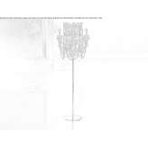 Bulb, metal floor lamp with crystals Kossa