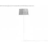 Handmade LED floor lamp made of rope and metal Drobak