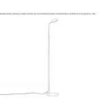 Regulowana metalowa lampa podłogowa LED Rossdorf