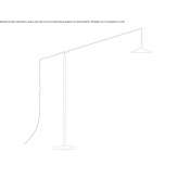 Metal LED floor lamp with dimmer Rehna