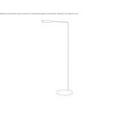 Aluminum LED floor lamp with dimmer Paris