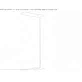 Aluminum LED floor lamp Llangoed