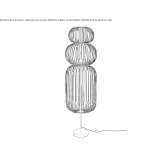 Metalowa lampa podłogowa Ayna