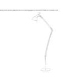 Adjustable aluminum floor lamp with swing arm Ilheus