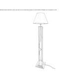 Żelazna lampa podłogowa Waengle