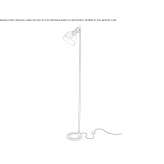 Regulowana szklana lampa podłogowa Tasli