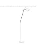 Regulowana metalowa lampa podłogowa Mahala