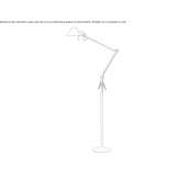 Adjustable aluminum floor lamp with swing arm Polkton