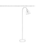Szklana lampa podłogowa Letino