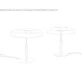 Lampa stołowa z metalu i szkła Marle