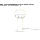 Table lamp made of powder-coated steel Lavaur