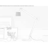 Regulowana lampa biurkowa z aluminium malowanego proszkowo Rameshki