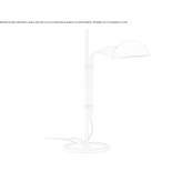 Regulowana metalowa lampa stołowa Petoskey