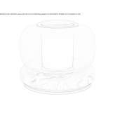 Blown glass table lamp with dimmer Onex